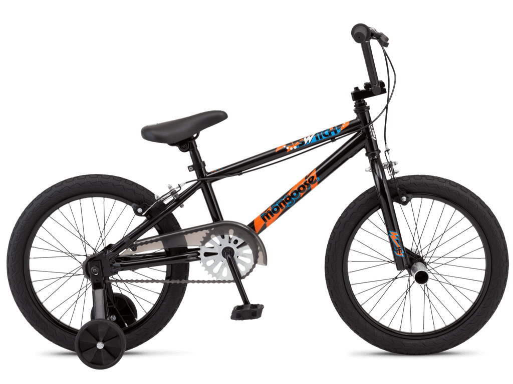 Mongoose Switch 18-inch Kids Bike with Training Wheels