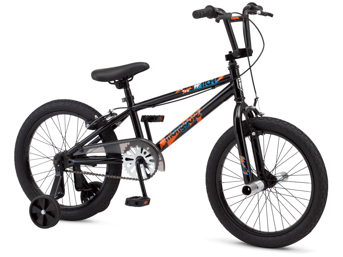 Mongoose Switch 18-inch Kids Bike with Training Wheels
