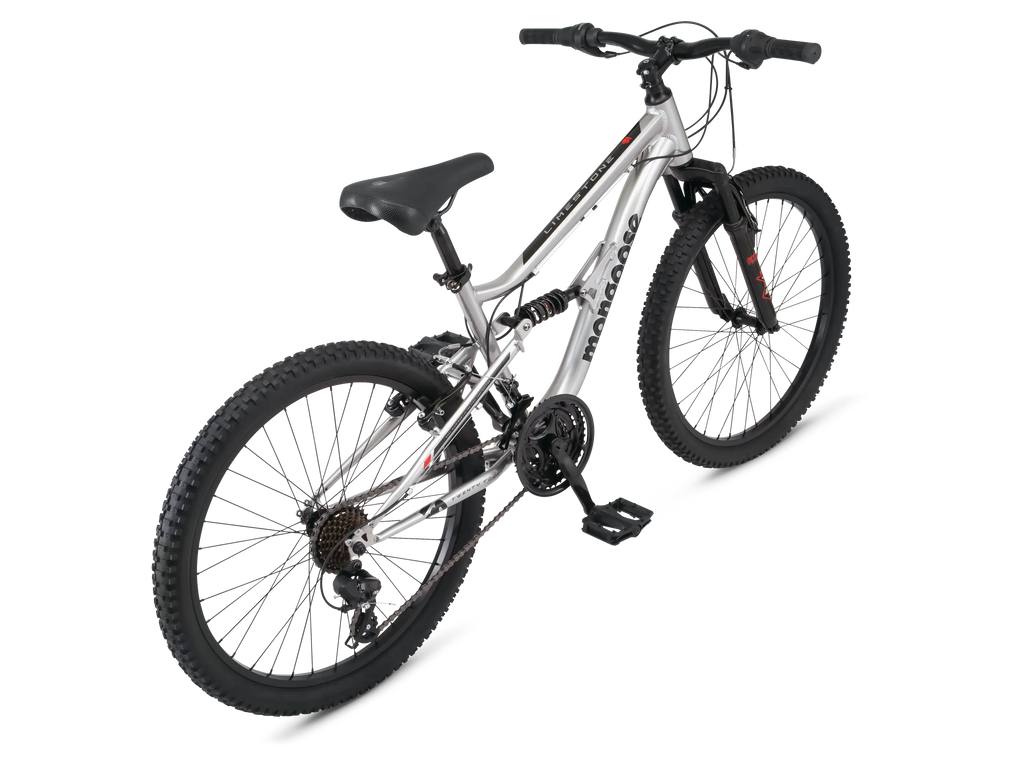 Mongoose Limestone 24-inch Kids Full Suspension Mountain Bike